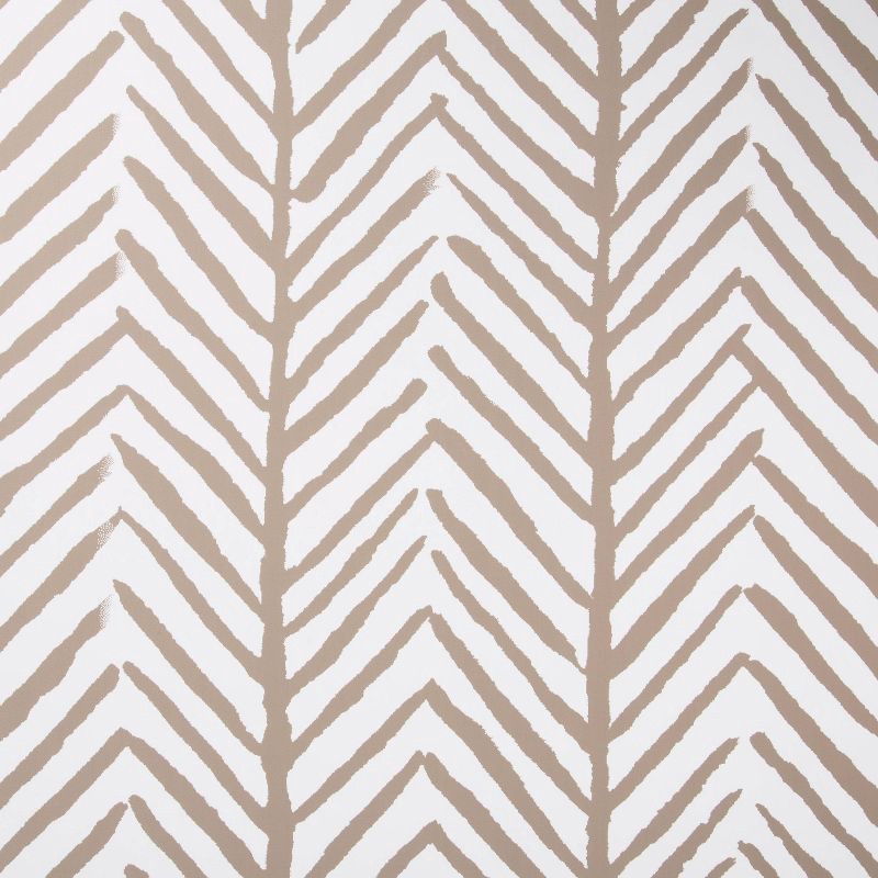slide 3 of 4, Herringbone Stripe Peel & Stick Wallpaper Tan - Threshold™: Removable, Self-Adhesive, Stain-Resistant, Washable, 1 ct