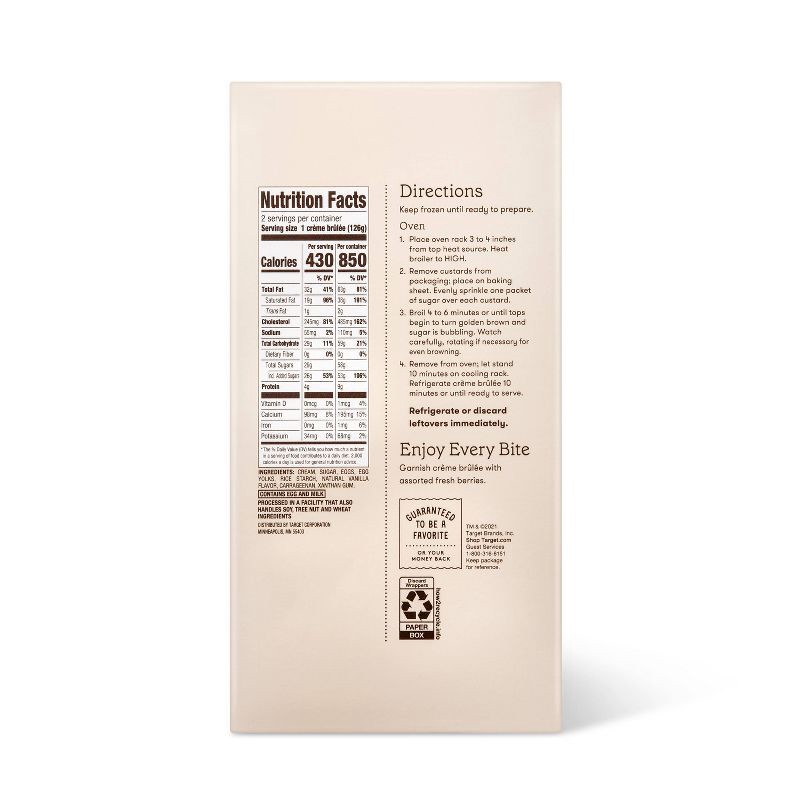 slide 3 of 3, Frozen Crème Brulee - 8.8oz/2ct - Favorite Day™, 2 ct; 8.8 oz