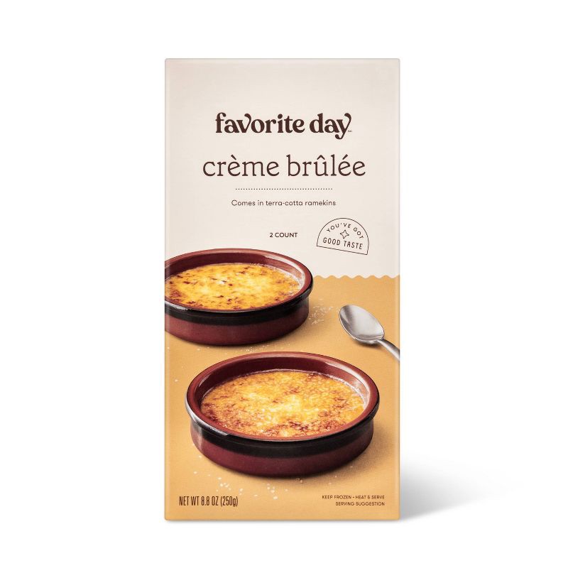 slide 1 of 3, Frozen Crème Brulee - 8.8oz/2ct - Favorite Day™, 2 ct; 8.8 oz