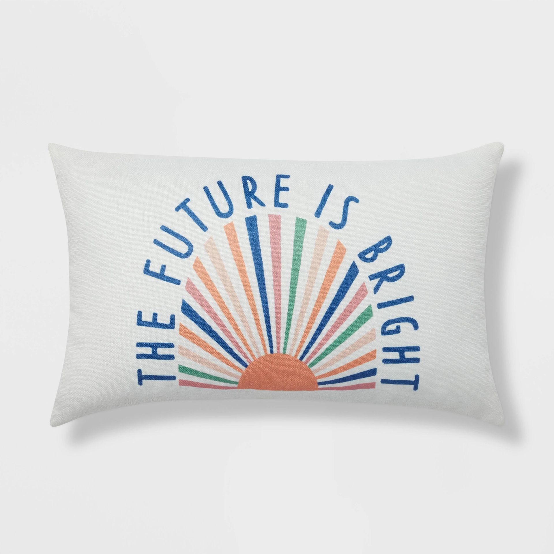slide 1 of 4, 'The Future is Bright' Lumbar Throw Pillow White - Room Essentials, 1 ct