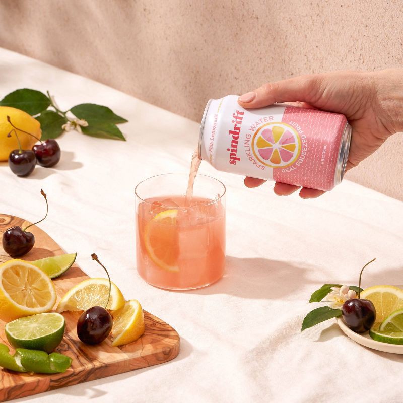slide 5 of 6, Spindrift Pink Lemonade Sparkling Water - 8pk/12 fl oz Cans, 8 ct; 12 fl oz