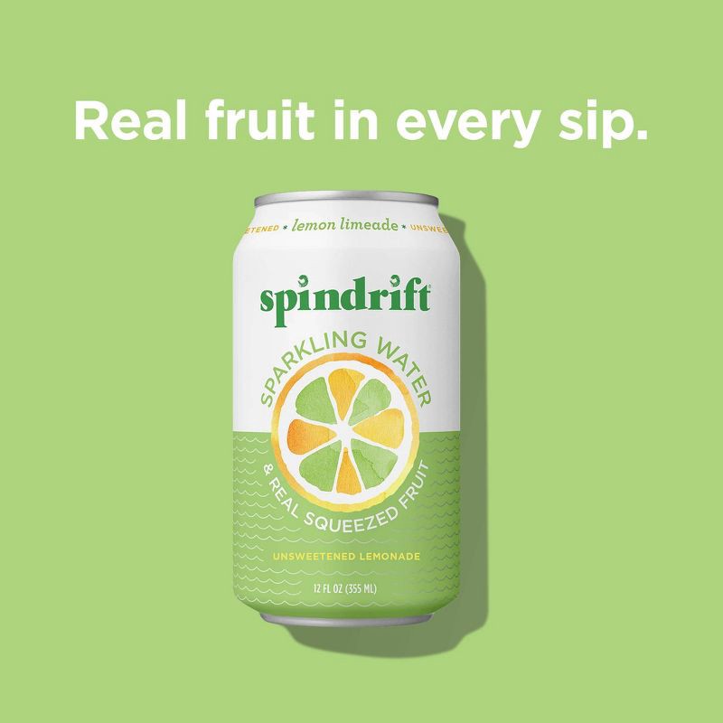 slide 3 of 7, Spindrift Lemon Limeade Sparkling Water - 8pk/12 fl oz Cans, 8 ct; 12 fl oz