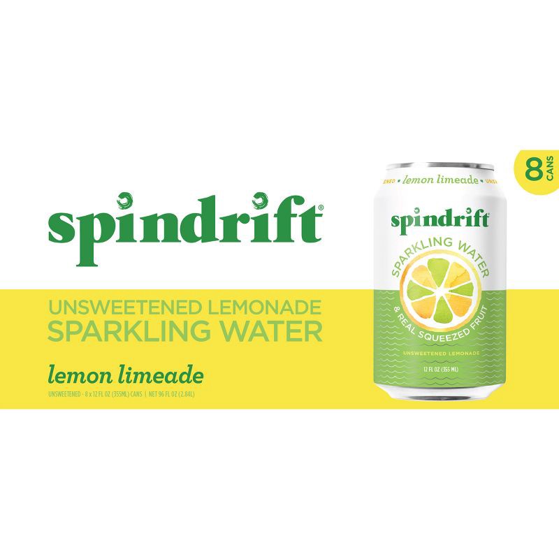 slide 6 of 7, Spindrift Lemon Limeade Sparkling Water - 8pk/12 fl oz Cans, 8 ct; 12 fl oz