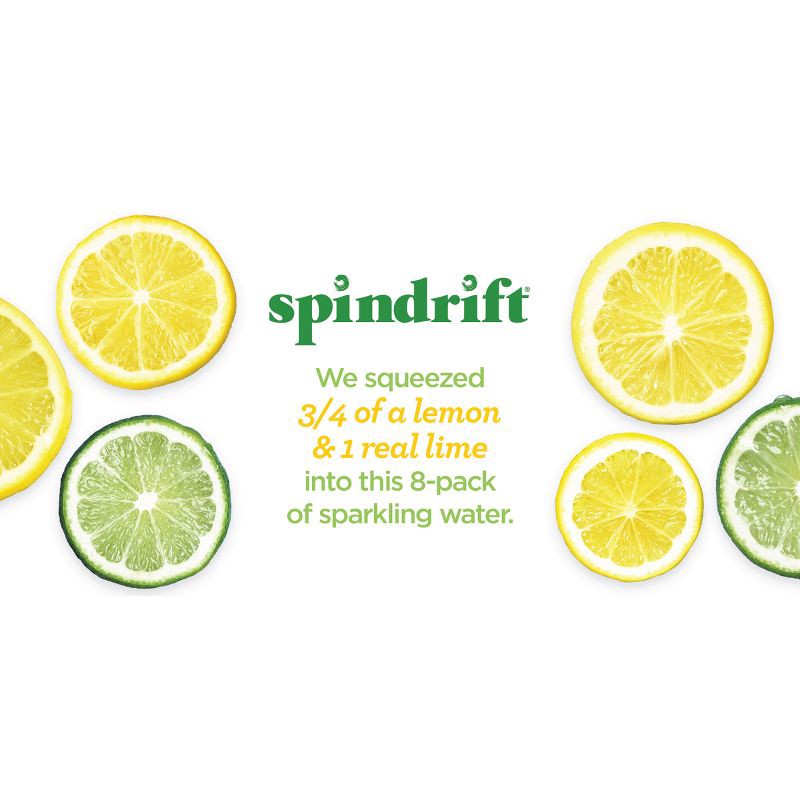 slide 7 of 7, Spindrift Lemon Limeade Sparkling Water - 8pk/12 fl oz Cans, 8 ct; 12 fl oz