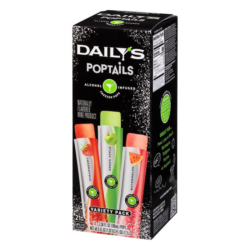 slide 6 of 8, Daily's Cocktails Daily's Poptails Alcohol Infused Freezer Pops Variety Pack - 12pk/100ml, 12 ct, 100 ml