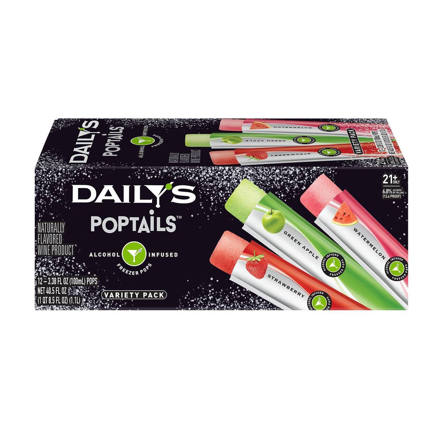 Daily's Cocktails Daily's Poptails Alcohol Infused Freezer Pops Variety
