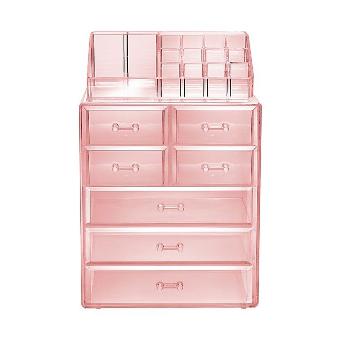 slide 2 of 2, Sorbus 7-Drawer Vanity Organizer - Pink, 2 ct