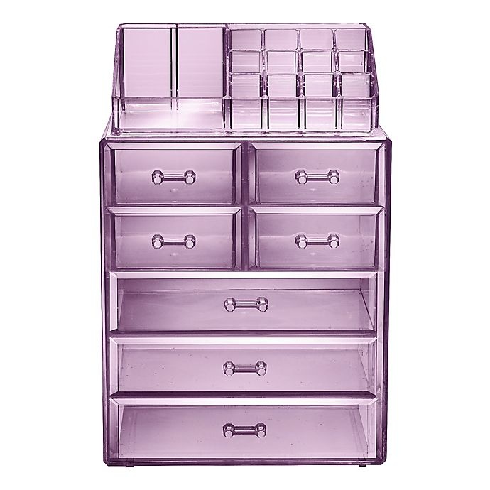 slide 2 of 2, Sorbus 7-Drawer Vanity Organizer - Purple, 2 ct