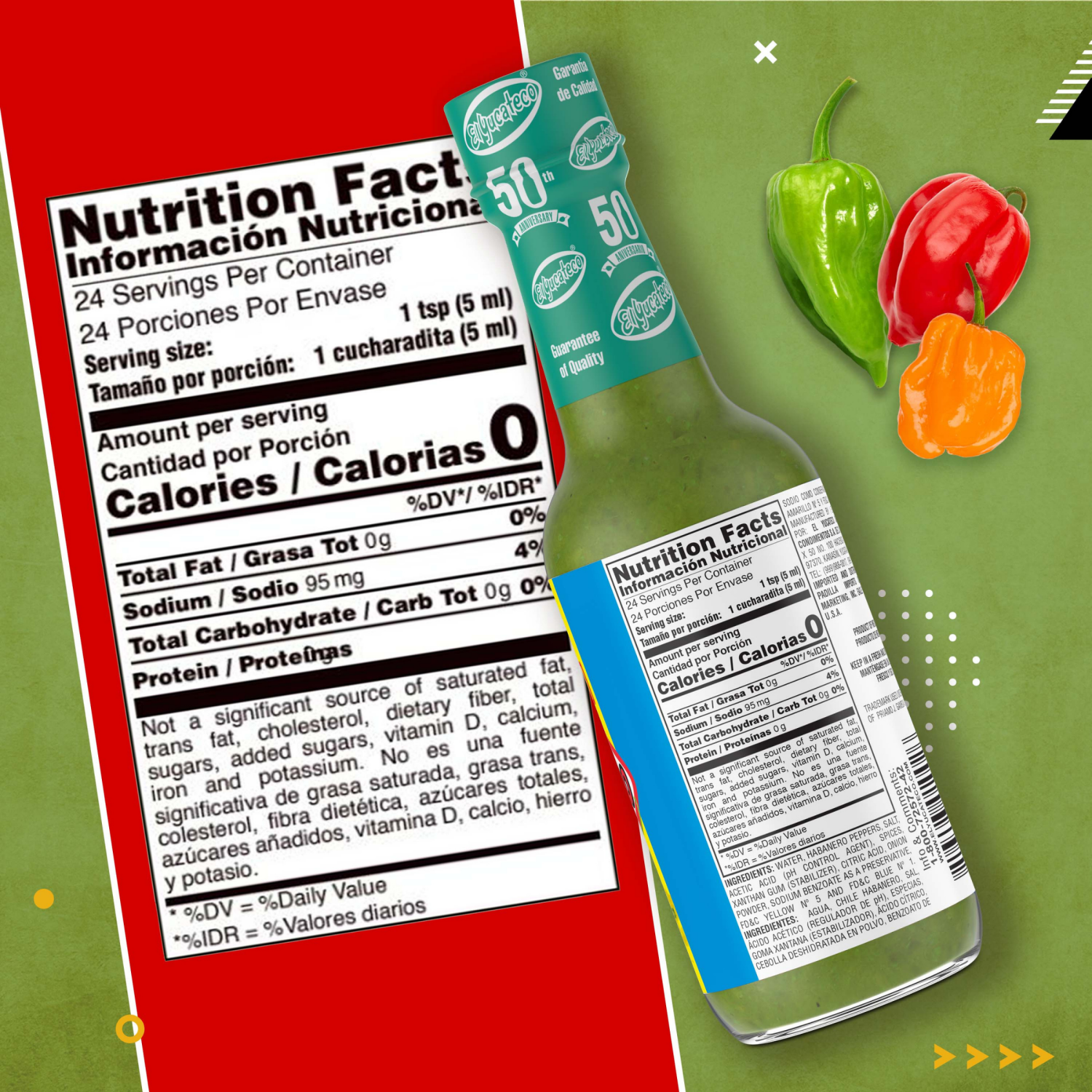 slide 7 of 8, El Yucateco Chile Habanero Hot Sauce 4 fl oz, 4 fl oz