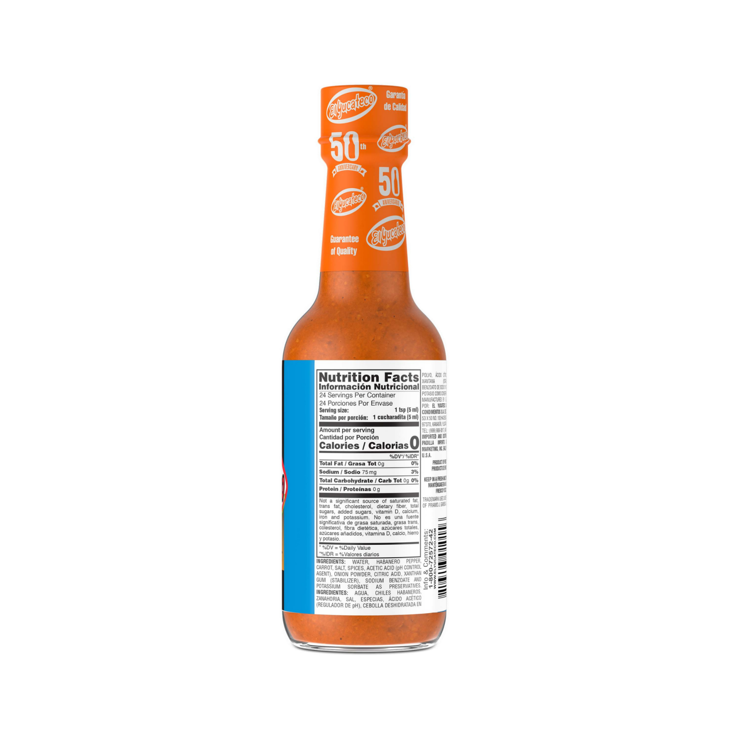slide 6 of 8, El Yucateco Caribbean Chile Habanero Hot Sauce 4 fl oz, 4 fl oz