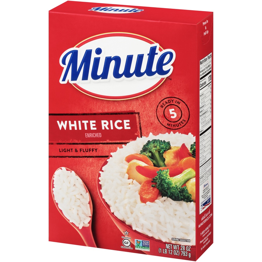 slide 2 of 8, Minute White Rice, 28 oz