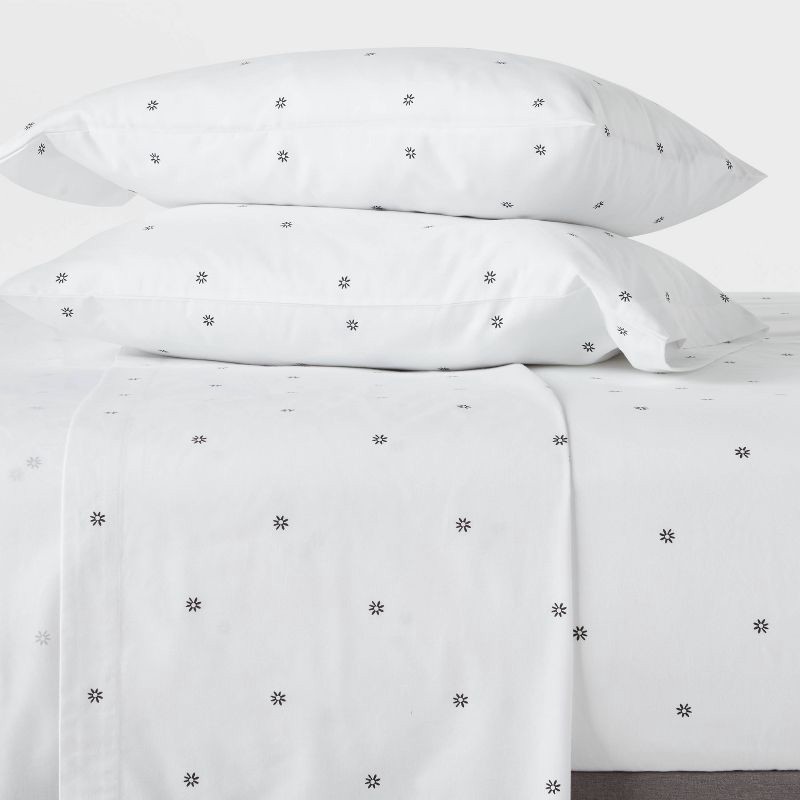 slide 2 of 4, Queen Easy Care Printed Pattern Sheet Set Flower Dot - Room Essentials, 1 ct