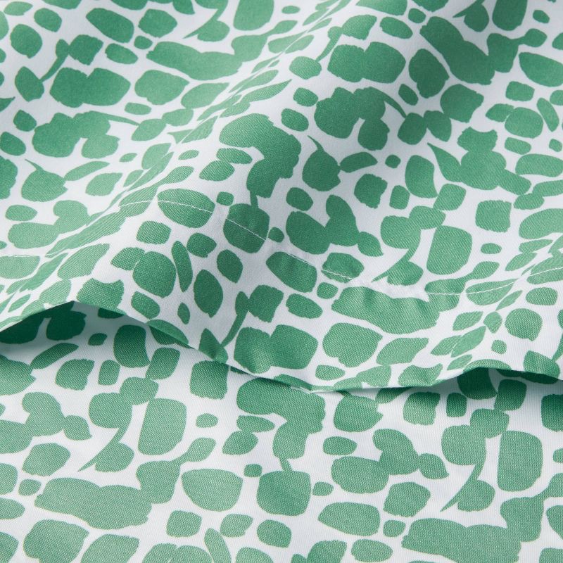slide 3 of 4, King Printed Microfiber Sheet Set Green Dot - Room Essentials™: Polyester, OEKO-TEX Certified, 4-Piece Set, 1 ct