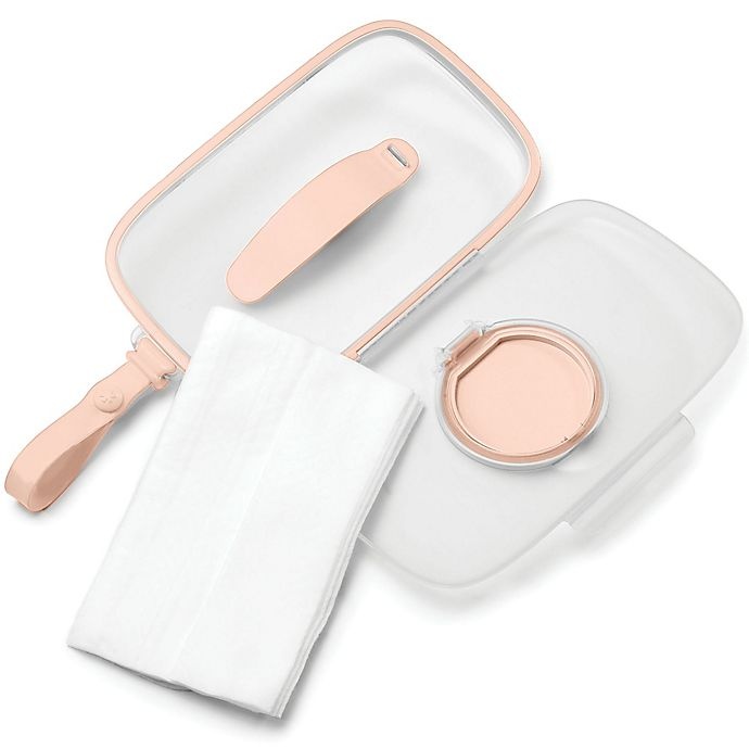 slide 4 of 5, Skip Hop Grab & Go Snug Seal Wipes Case - Blush, 1 ct