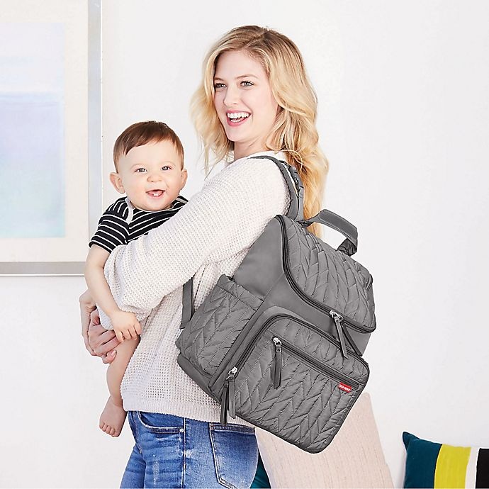 slide 4 of 11, Skip Hop SKIP*HOP Forma Backpack Diaper Bag - Grey, 1 ct