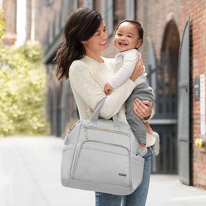 slide 8 of 11, Skip Hop SKIP*HOP Mainframe Wide Open Backpack Diaper Bag - Grey, 1 ct