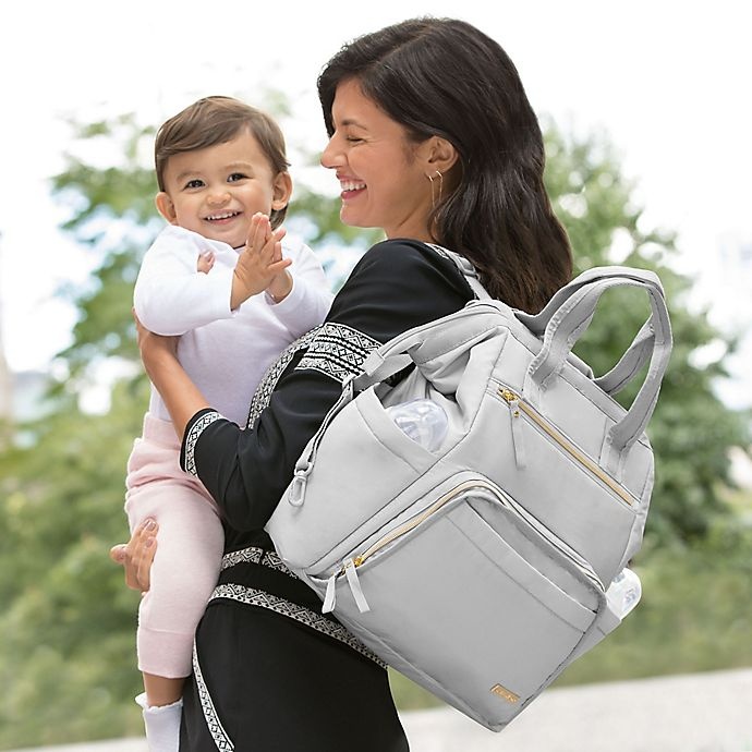 slide 6 of 11, Skip Hop SKIP*HOP Mainframe Wide Open Backpack Diaper Bag - Grey, 1 ct