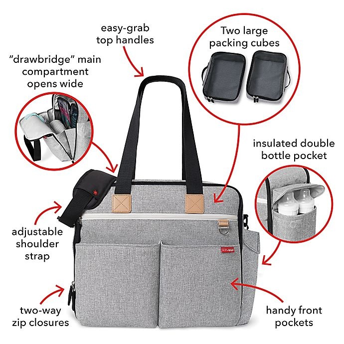 slide 11 of 11, Skip Hop SKIP*HOP Duo Weekender Diaper Bag - Grey Melange, 1 ct