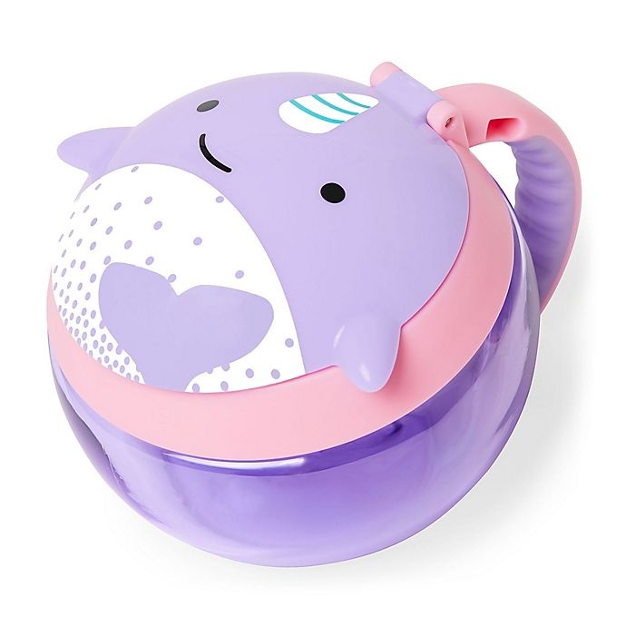 slide 2 of 3, Skip Hop SKIP*HOP Zoo Narwhal Snack Cup, 7.5 oz