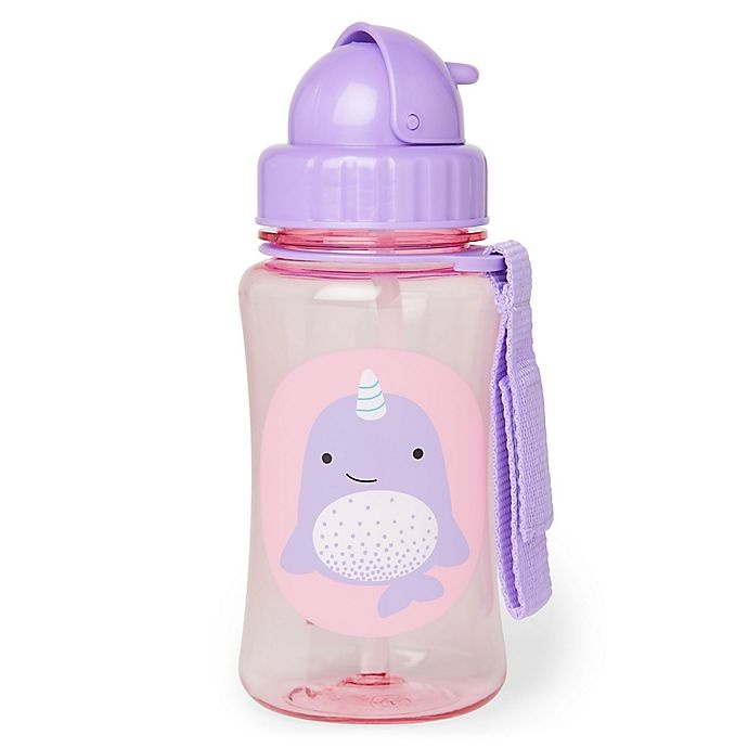 slide 2 of 3, Skip Hop SKIP*HOP Zoo Narwhal Straw Bottle, 12 oz