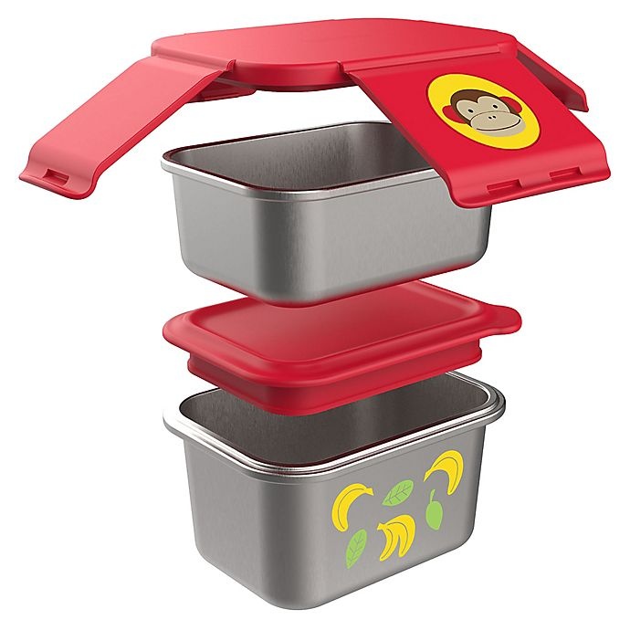 slide 2 of 3, Skip Hop SKIP*HOP Monkey Stainless Steel Lunch Kit, 2 ct