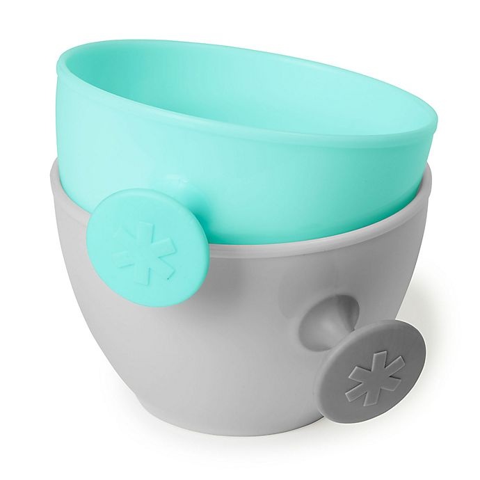 slide 4 of 5, Skip Hop SKIP*HOP Easy Grab Bowls - Grey/Teal, 2 ct