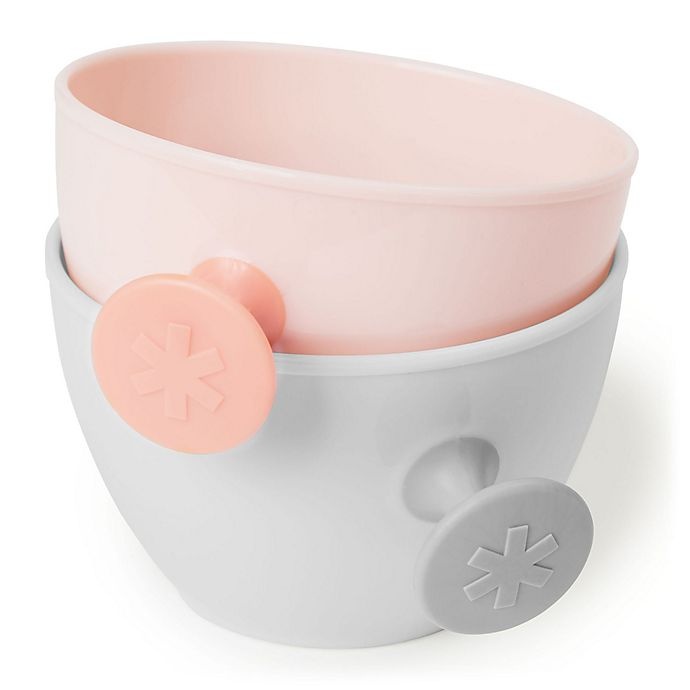 slide 4 of 5, Skip Hop SKIP*HOP Easy Grab Bowls - Grey/Coral, 2 ct