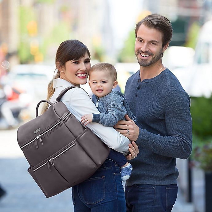 slide 9 of 10, Skip Hop SKIP*HOP Flatiron Diaper Backpack - Grey Raisin, 1 ct