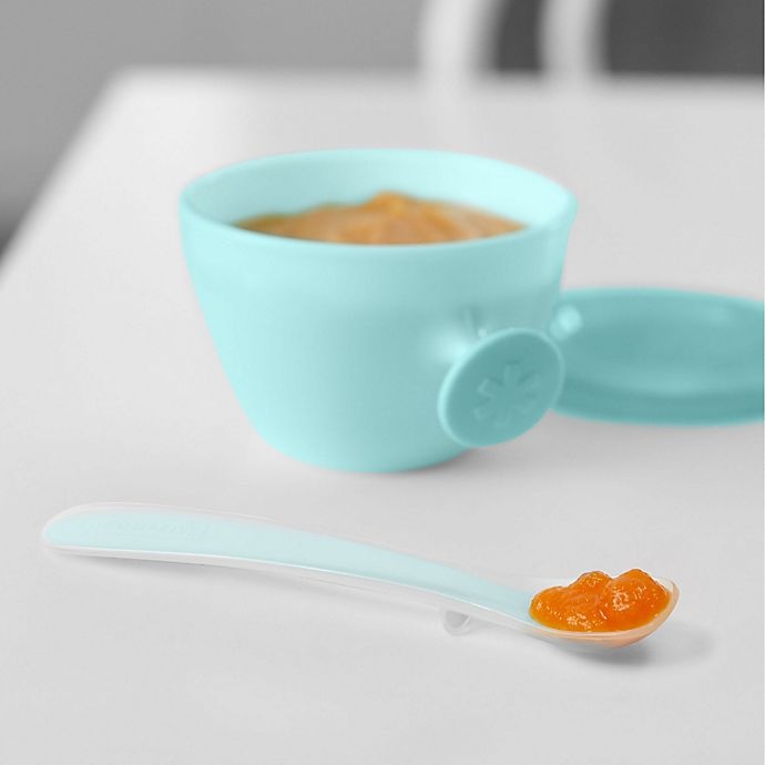 slide 9 of 9, Skip Hop SKIP*HOP Easy-Feed Spoons - Grey/Teal, 2 ct