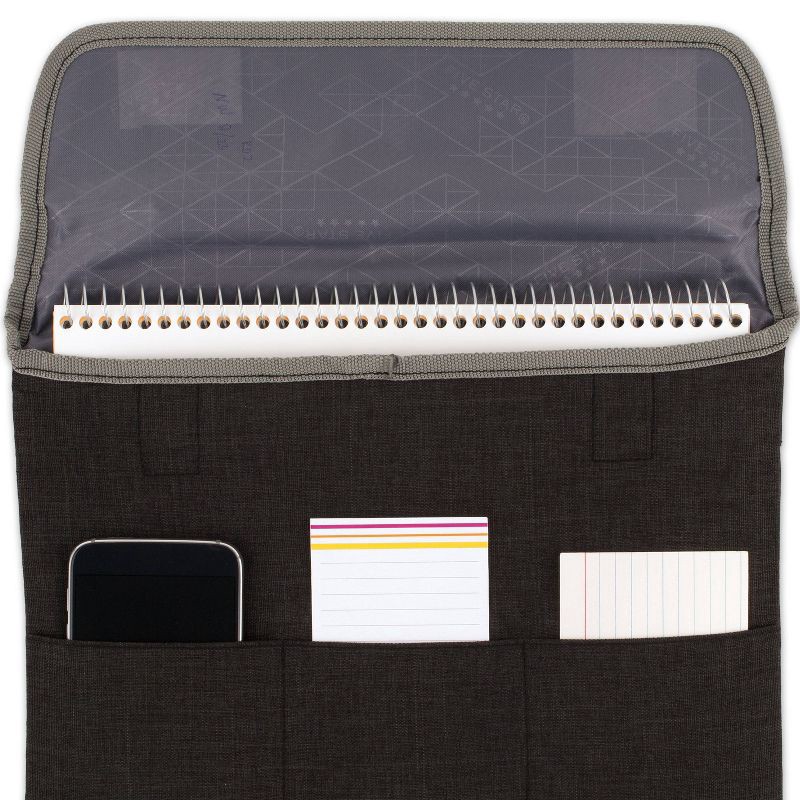 slide 3 of 7, Five Star Older Student Deluxe 1" Binder Black/Gray: 5 Star Zipper Binder Organizer, 3 Ring, 8 Pockets, 225 Sheet Capacity, 225 sheets