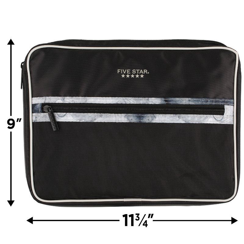 slide 4 of 7, Chromebook Sleeve Black Fits 11" - Five Star: Soft Polyester Case, Full Zip, Exterior Pocket, Tablet & Laptop Sleeve, 1 ct