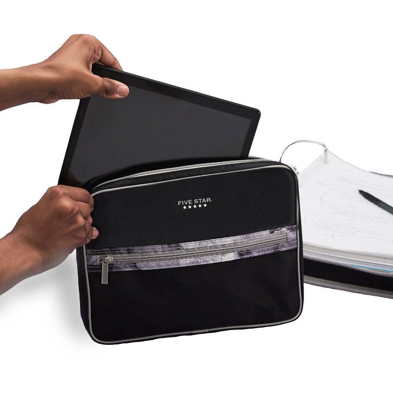 slide 5 of 7, Chromebook Sleeve Black Fits 11" - Five Star: Soft Polyester Case, Full Zip, Exterior Pocket, Tablet & Laptop Sleeve, 1 ct