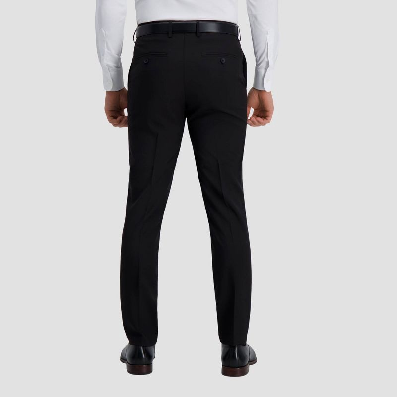 slide 3 of 6, Haggar H26 Men's Stretch Slim Fit Dress Pants - Black 33x32: Lightweight, Mid Rise, Skinny Leg, 1 ct