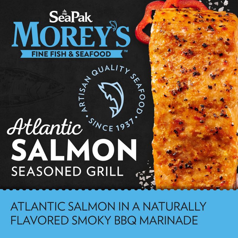 slide 3 of 6, Sea Pak SeaPak Morey's Atlantic Salmon Seasoned Grill - Frozen - 8oz, 8 oz