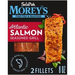 Sea Pak SeaPak Morey's Atlantic Salmon Seasoned Grill - Frozen - 8oz