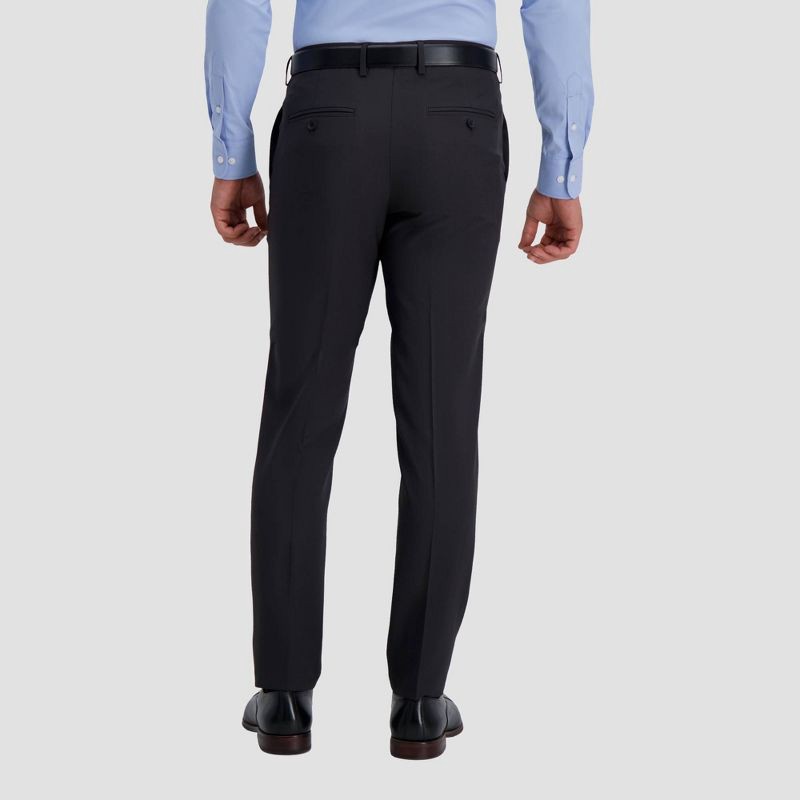 slide 3 of 3, Haggar H26 Men's Stretch Slim Fit Dress Pants - Charcoal Gray 32x30: Lightweight Polyester, Mid Rise, Skinny Leg, Machine Washable, 1 ct