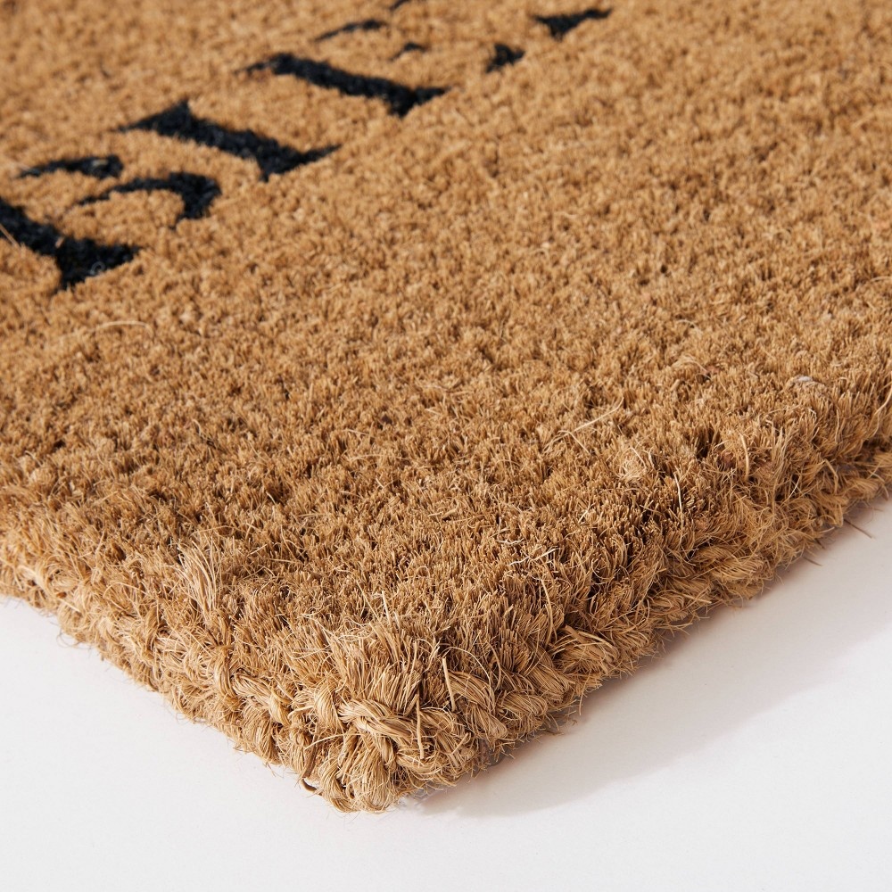 1'11x2'11 'Welcome' Coir Doormat Black - Threshold™ designed with Studio  McGee