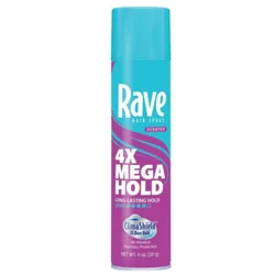Rave 4x Mega Hold Unscented Hair Spray 11 oz