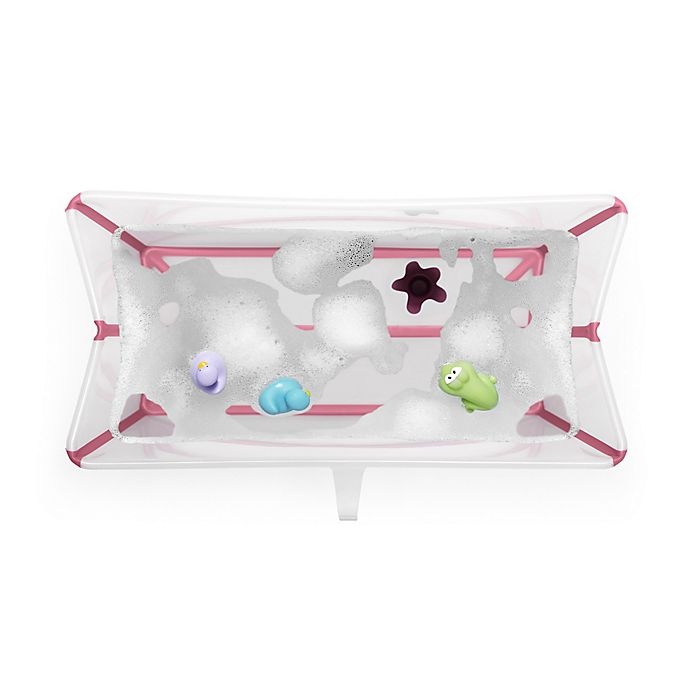 slide 4 of 4, Stokke Flexi Bath Tub - Transparent Pink, 1 ct