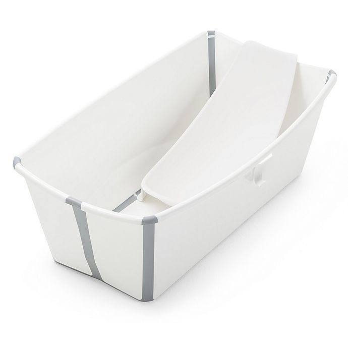 slide 4 of 5, Stokke Flexi Bath Tub and Newborn Support Set - White/Grey, 1 ct