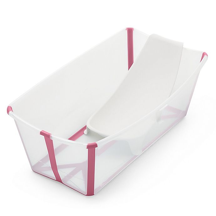 slide 2 of 6, Stokke Flexi Bath Tub and Newborn Support Set - Transparent Pink, 1 ct