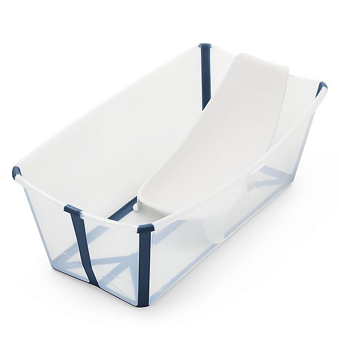 slide 5 of 6, Stokke Flexi Bath Tub and Newborn Support Set - Transparent Blue, 1 ct