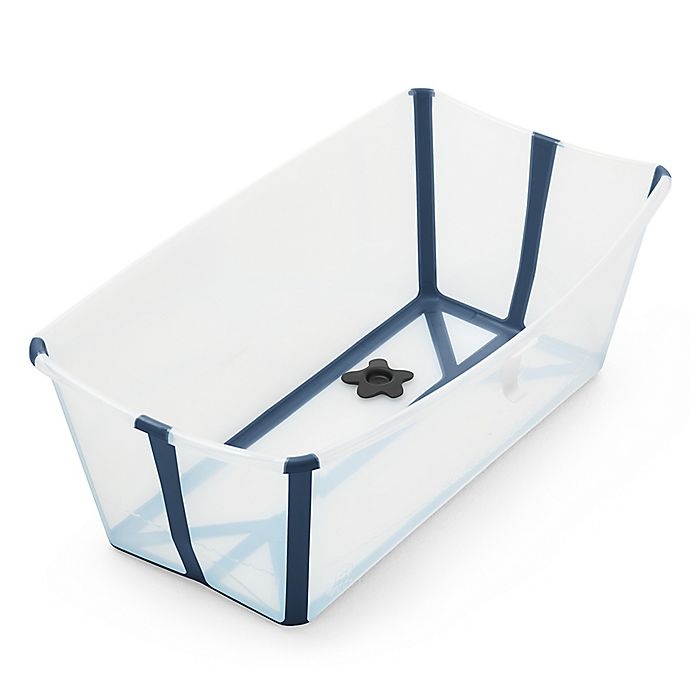 slide 2 of 6, Stokke Flexi Bath Tub and Newborn Support Set - Transparent Blue, 1 ct