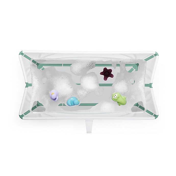 slide 2 of 3, Stokke Flexi Bath Tub and Newborn Support Set - White/Aqua, 1 ct