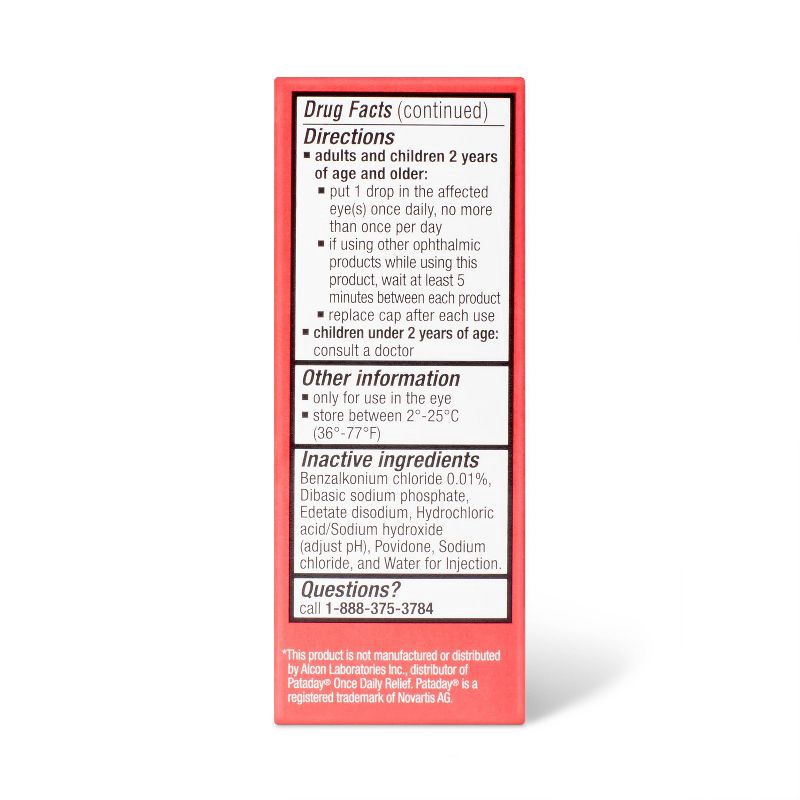 slide 4 of 4, Once Daily Eye Allergy Itch Relief 0.2% Drops - 2.5ml - up&up™, 2.5 ml