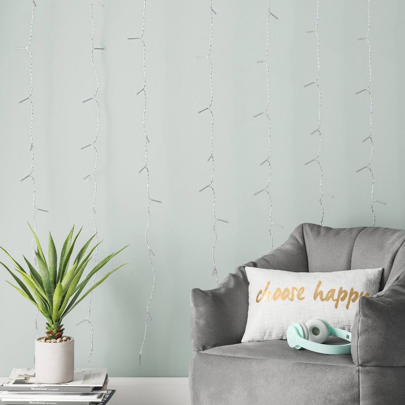 slide 4 of 5, 100ltr LED Plug-in Curtain String Lights with Clips - Room Essentials™: UL Listed, Indoor/Outdoor, 8 Settings, 1 ct