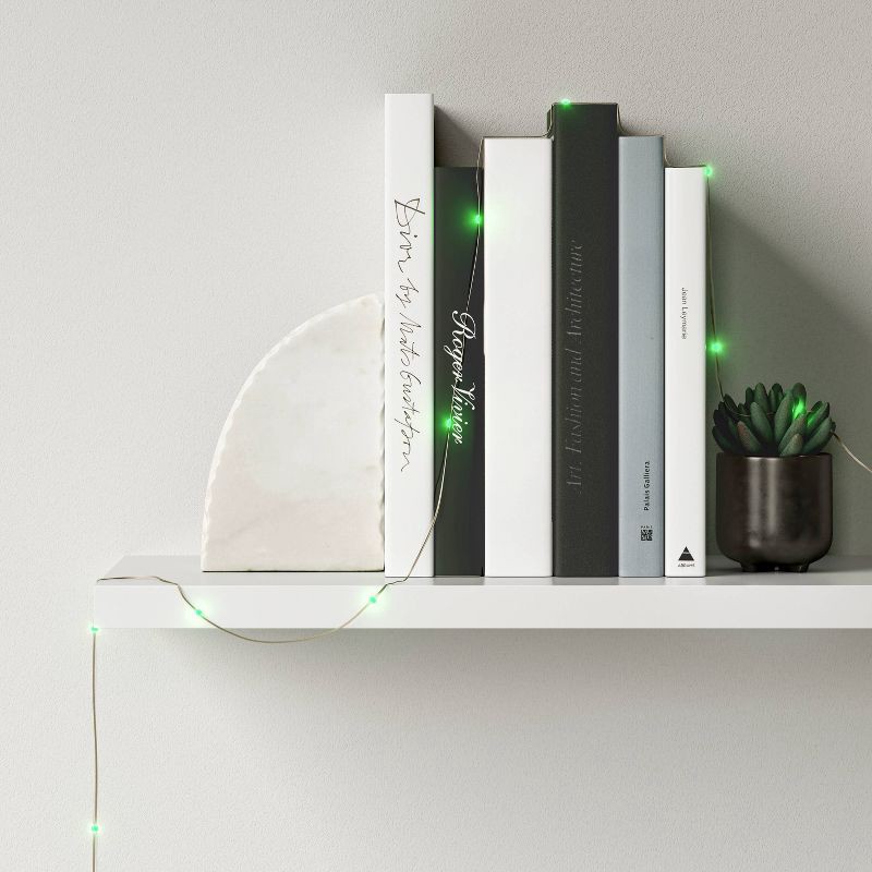 slide 3 of 8, 14.56' x 14.56' 40RGB LED Fairy Lights with Remote Control - Room Essentials™: Indoor Decor, USB & Battery Powered, Timer Function, 1 ct