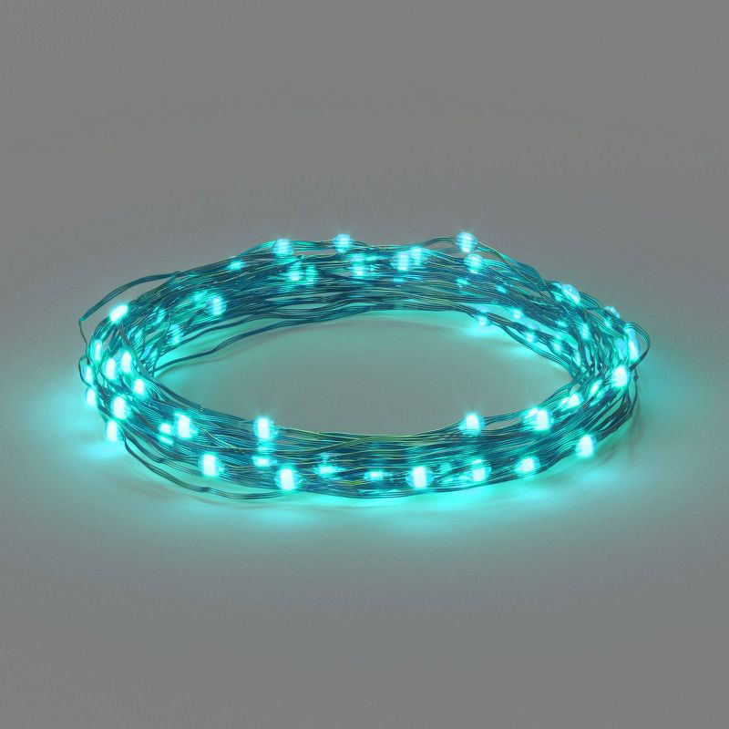 slide 7 of 8, 14.56' x 14.56' 40RGB LED Fairy Lights with Remote Control - Room Essentials™: Indoor Decor, USB & Battery Powered, Timer Function, 1 ct