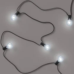 LED Globe String Lights Black - Room Essentials™: Indoor/Outdoor, Connects End to End, UL Listed