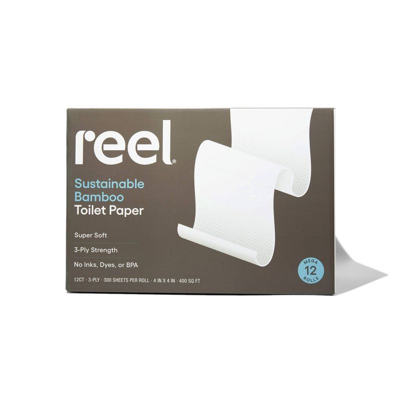slide 2 of 10, Reel Paper Premium Bamboo Toilet Paper - 12 Mega Rolls, 1 ct